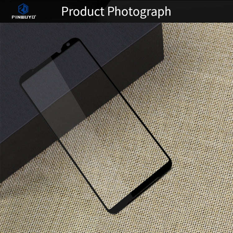 PINWUYO 9H 2.5D Full Screen Tempered Glass Film for Asus Rog Phone2(Black)