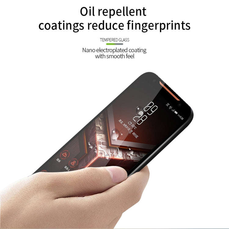 PINWUYO 9H 2.5D Full Screen Tempered Glass Film for Asus Rog Phone2(Black)