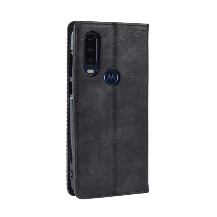 Magnetic Buckle Retro Crazy Horse Texture Horizontal Flip Leather Case for Motorola One Action, w...