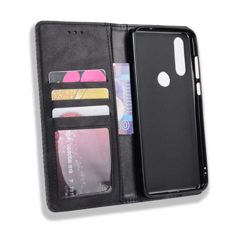 Magnetic Buckle Retro Crazy Horse Texture Horizontal Flip Leather Case for Motorola One Action, w...