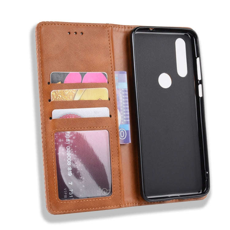 Magnetic Buckle Retro Crazy Horse Texture Horizontal Flip Leather Case for Motorola One Action, w...