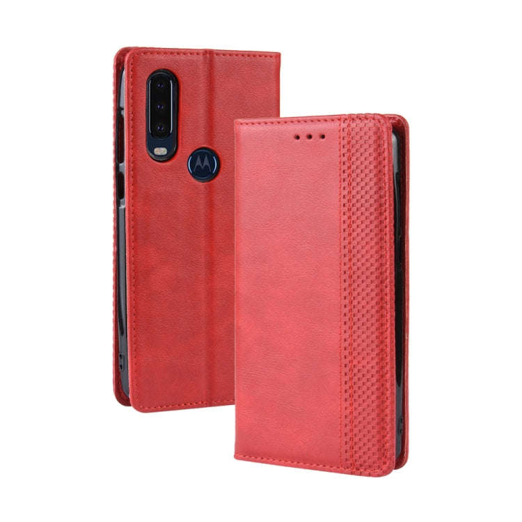 Magnetic Buckle Retro Crazy Horse Texture Horizontal Flip Leather Case for Motorola One Action, w...