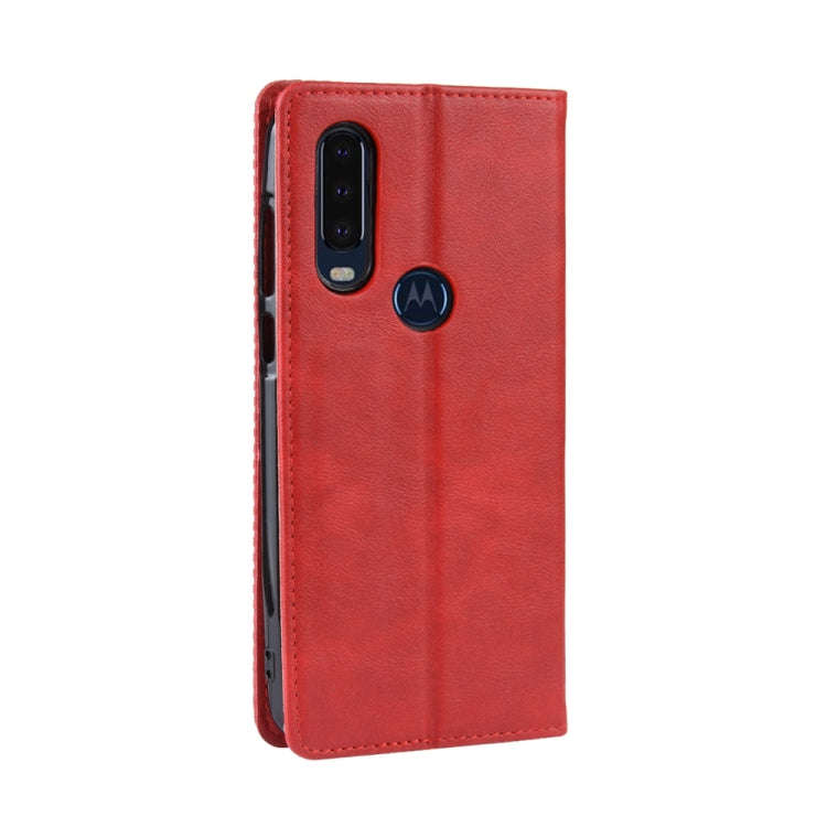 Magnetic Buckle Retro Crazy Horse Texture Horizontal Flip Leather Case for Motorola One Action, w...