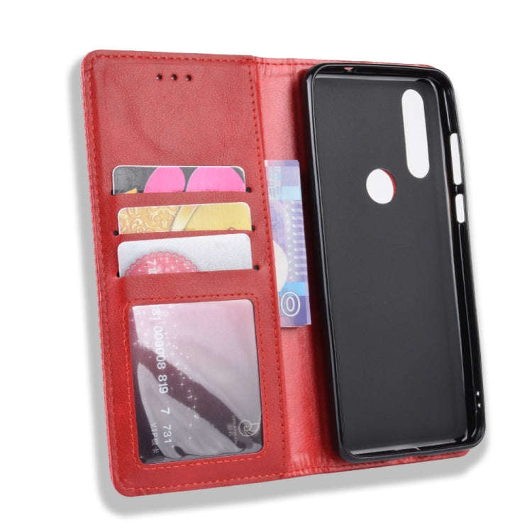 Magnetic Buckle Retro Crazy Horse Texture Horizontal Flip Leather Case for Motorola One Action, w...