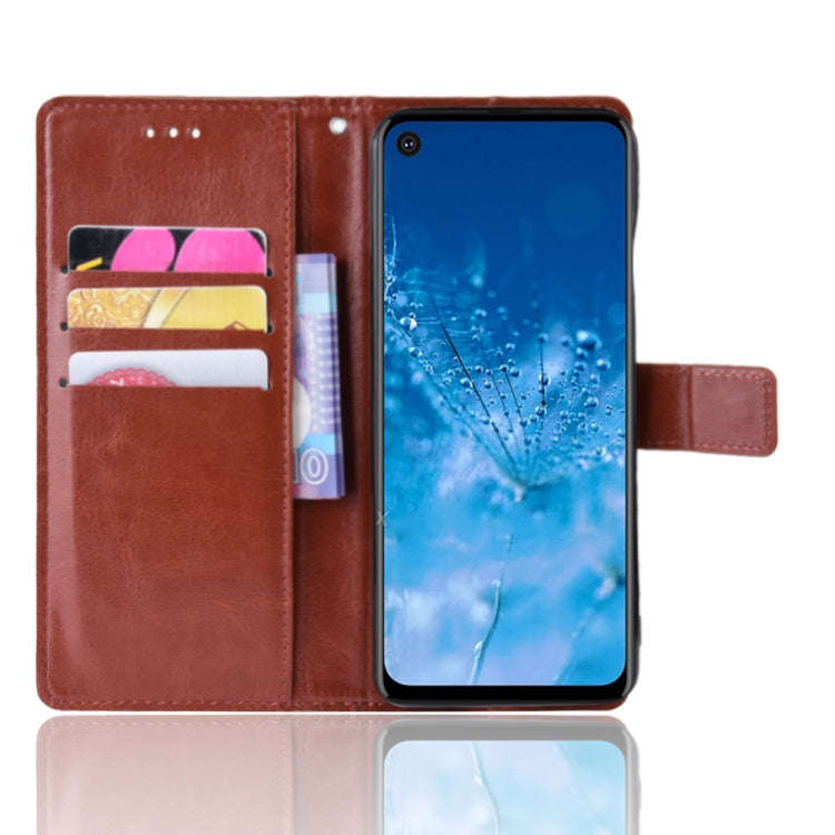 Retro Crazy Horse Texture Horizontal Flip Leather Case for Motorola One Action , with Holder & Ca...