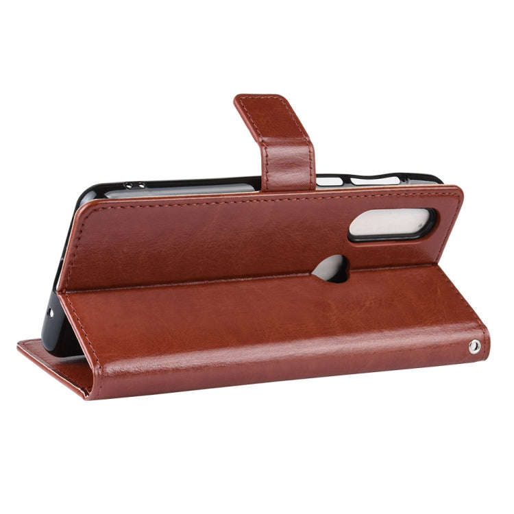 Retro Crazy Horse Texture Horizontal Flip Leather Case for Motorola One Action , with Holder & Ca...