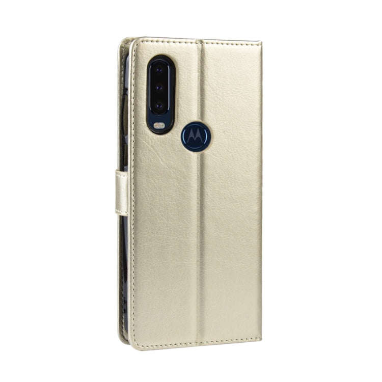 Retro Crazy Horse Texture Horizontal Flip Leather Case for Motorola One Action , with Holder & Ca...