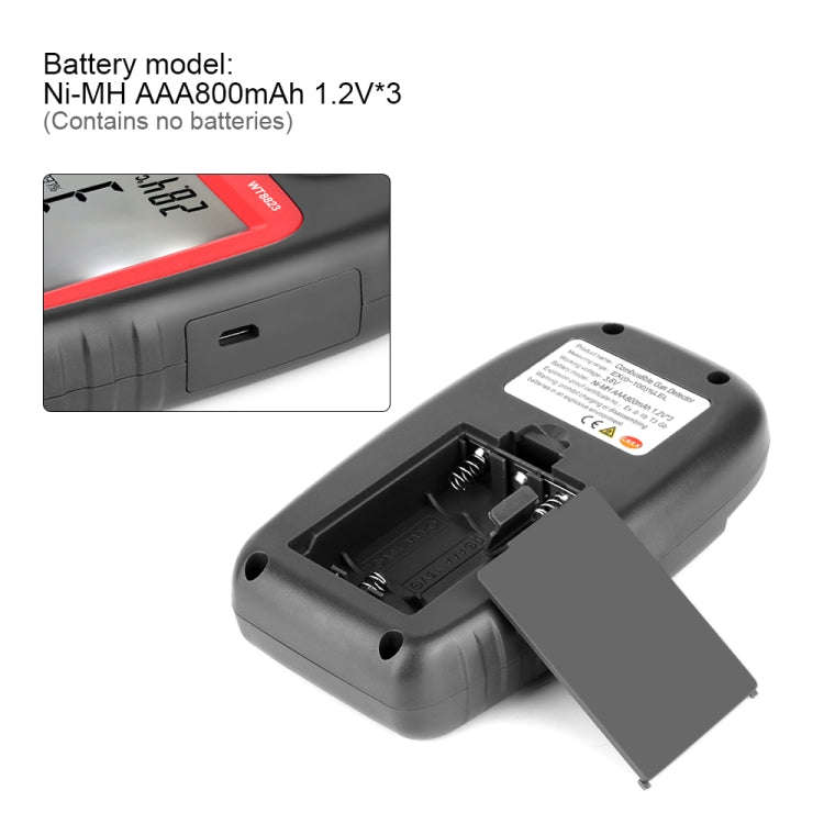 Wintact WT8823 Combustible Gas Alarm Detector Gas Leakage Flammable Natural Digital LCD Display G...