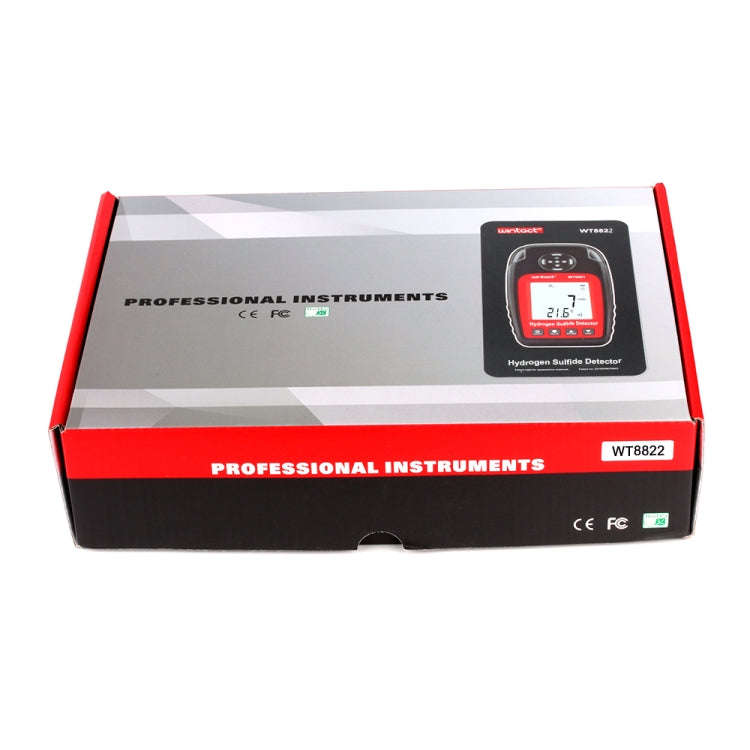 WINTACT WT8822 Hydrogen Sulfide Detector Independent H2S Gas Sensor Warning-up High Sensitive Poi...