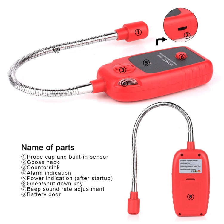 WINTACT WT8820 Combustible Gas Alarm Detector For Home Slight Gas Leakage Flammable Natural Gas L...