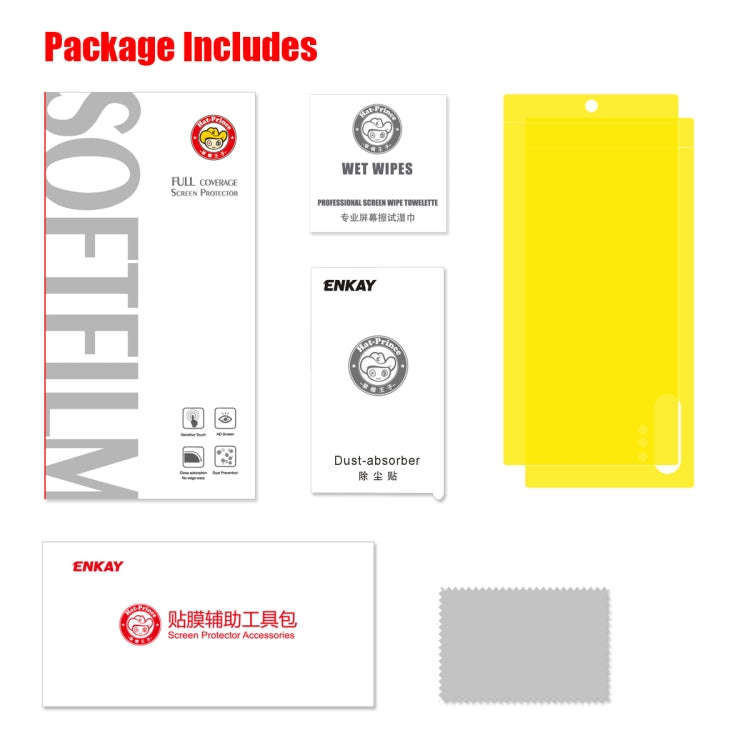 ENKAY Hat-Prince 0.1mm 3D Full Screen Protector Explosion-proof Hydrogel Film Front + Back for Ga...