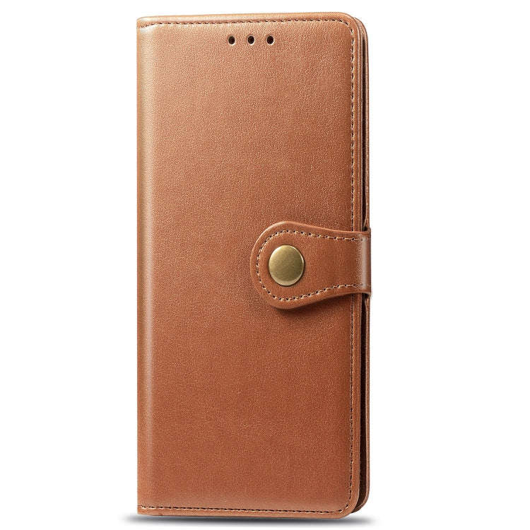 Retro Solid Color Leather Buckle Mobile Phone Protection Leather Case with Lanyard & Photo Frame ...