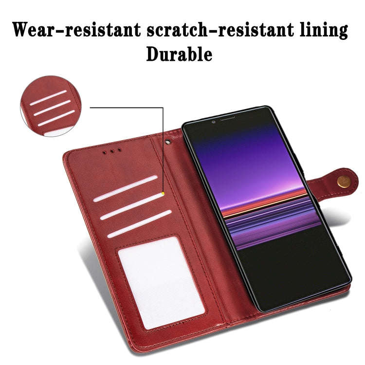 Retro Solid Color Leather Buckle Mobile Phone Protection Leather Case with Lanyard & Photo Frame ...