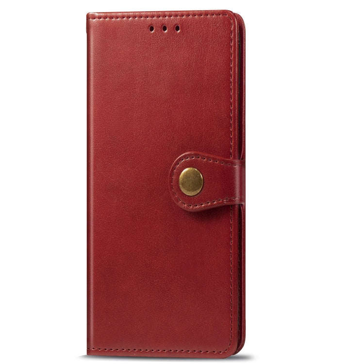 Retro Solid Color Leather Buckle Mobile Phone Protection Leather Case with Lanyard & Photo Frame ...
