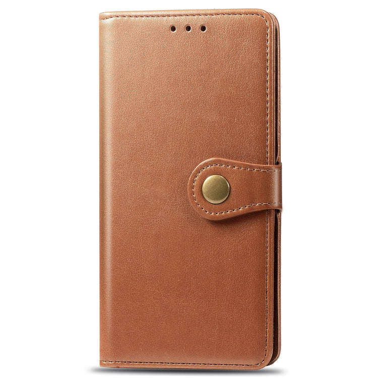 Retro Solid Color Leather Buckle Mobile Phone Protection Leather Case with Lanyard & Photo Frame ...