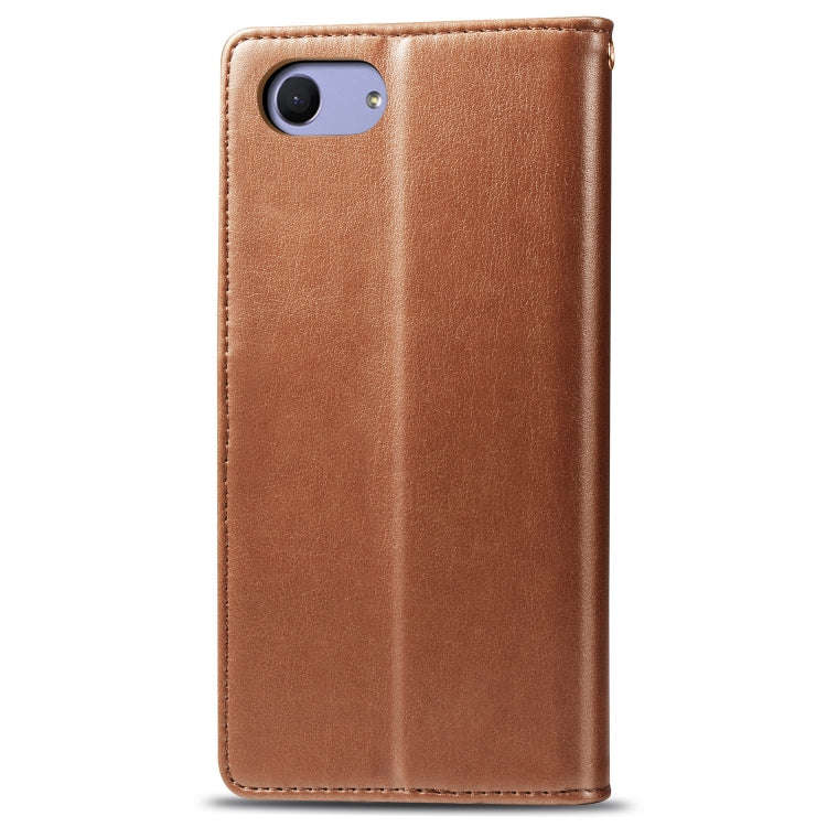 Retro Solid Color Leather Buckle Mobile Phone Protection Leather Case with Lanyard & Photo Frame ...