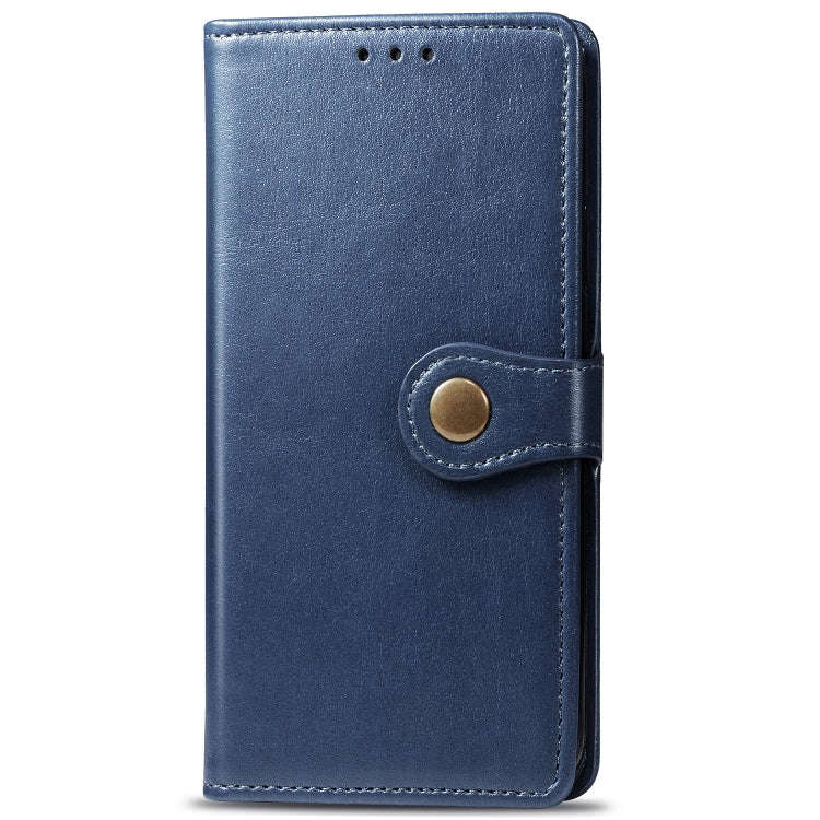Retro Solid Color Leather Buckle Mobile Phone Protection Leather Case with Lanyard & Photo Frame ...