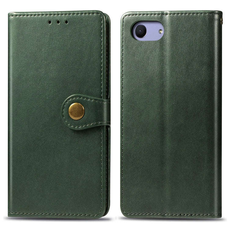 Retro Solid Color Leather Buckle Mobile Phone Protection Leather Case with Lanyard & Photo Frame ...