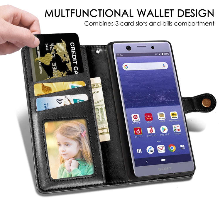 Retro Solid Color Leather Buckle Mobile Phone Protection Leather Case with Lanyard & Photo Frame ...