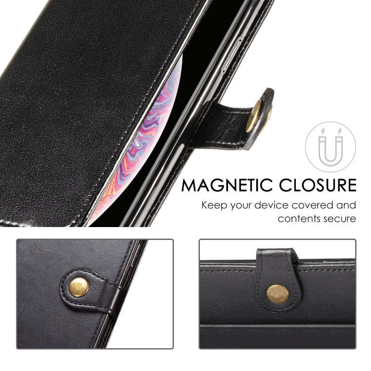 Retro Solid Color Leather Buckle Mobile Phone Protection Leather Case with Lanyard & Photo Frame ...