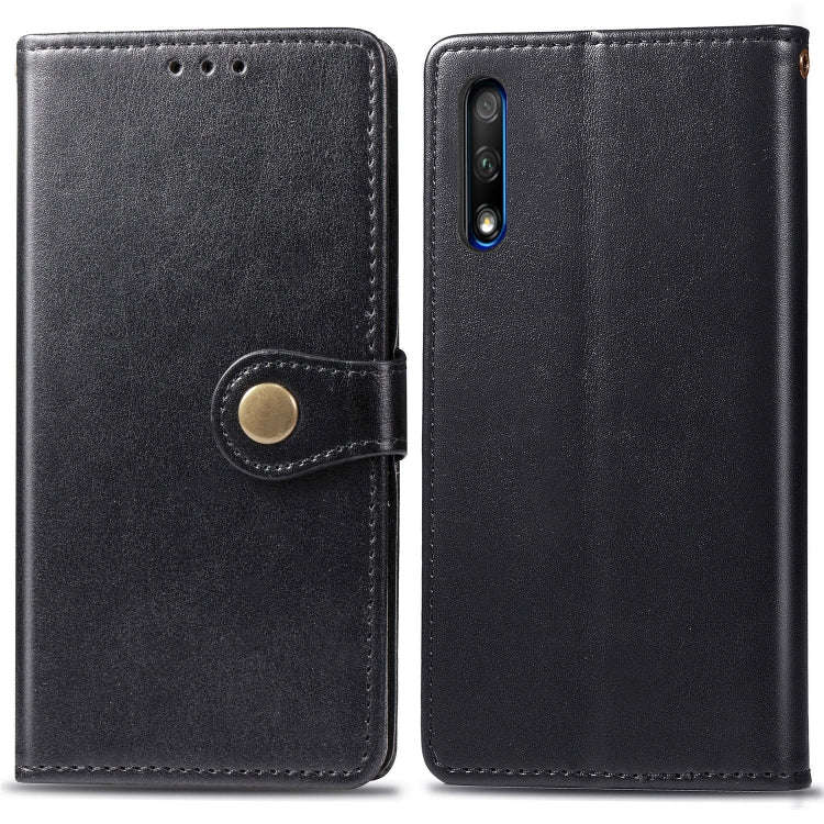 Retro Solid Color Leather Buckle Mobile Phone Protection Leather Case with Lanyard & Photo Frame ...