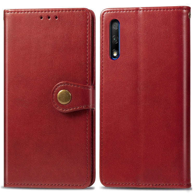 Retro Solid Color Leather Buckle Mobile Phone Protection Leather Case with Lanyard & Photo Frame ...