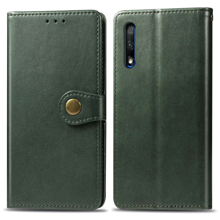 Retro Solid Color Leather Buckle Mobile Phone Protection Leather Case with Lanyard & Photo Frame ...