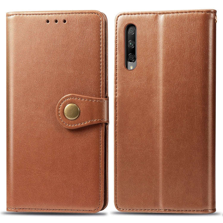 Retro Solid Color Leather Buckle Mobile Phone Protection Leather Case with Lanyard & Photo Frame ...
