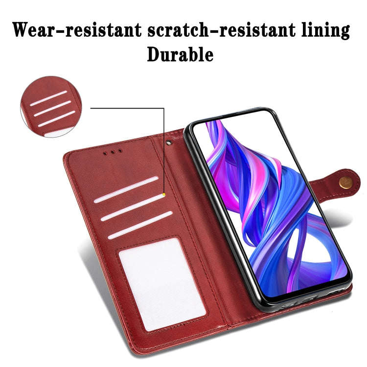 Retro Solid Color Leather Buckle Mobile Phone Protection Leather Case with Lanyard & Photo Frame ...