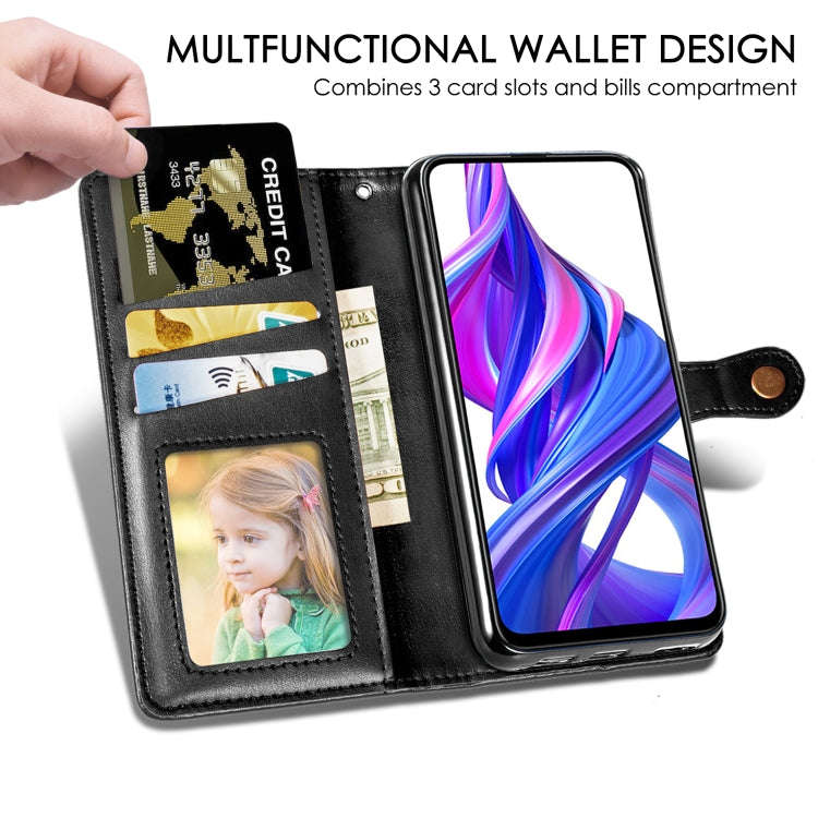 Retro Solid Color Leather Buckle Mobile Phone Protection Leather Case with Lanyard & Photo Frame ...