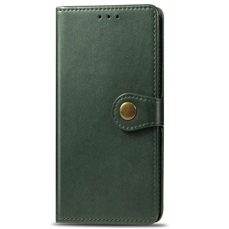 Retro Solid Color Leather Buckle Mobile Phone Protection Leather Case with Lanyard & Photo Frame ...