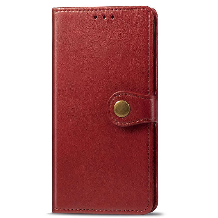 Retro Solid Color Leather Buckle Mobile Phone Protection Leather Case with Lanyard & Photo Frame ...