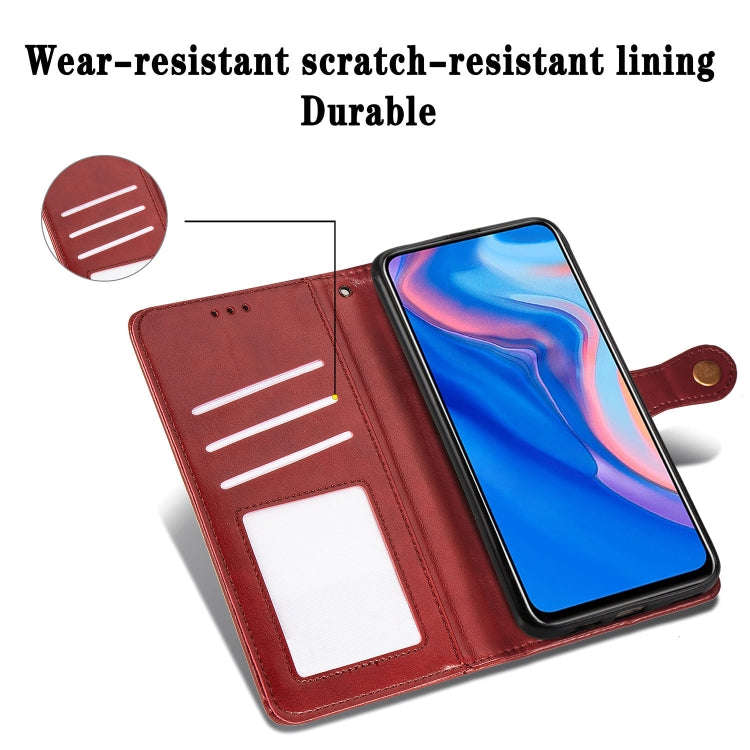 Retro Solid Color Leather Buckle Mobile Phone Protection Leather Case with Lanyard & Photo Frame ...