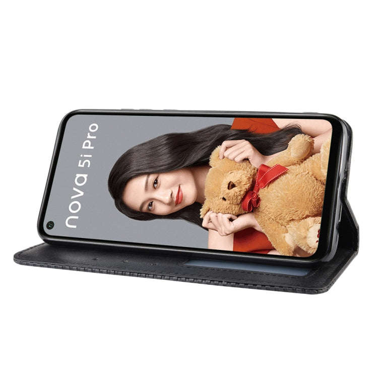 Magnetic Buckle Retro Crazy Horse Texture Horizontal Flip Leather Case for Huawei Nova 5i Pro / M...