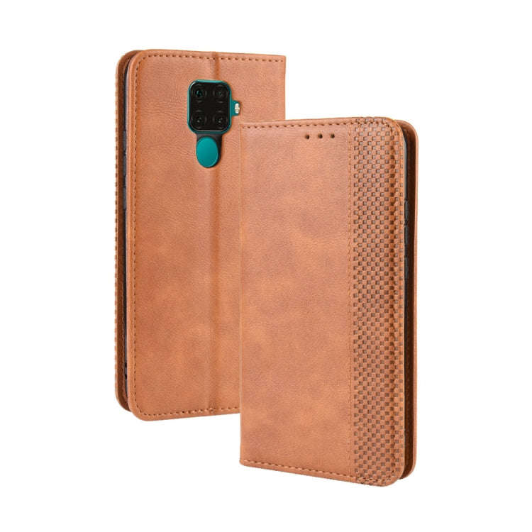 Magnetic Buckle Retro Crazy Horse Texture Horizontal Flip Leather Case for Huawei Nova 5i Pro / M...