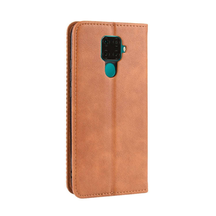 Magnetic Buckle Retro Crazy Horse Texture Horizontal Flip Leather Case for Huawei Nova 5i Pro / M...