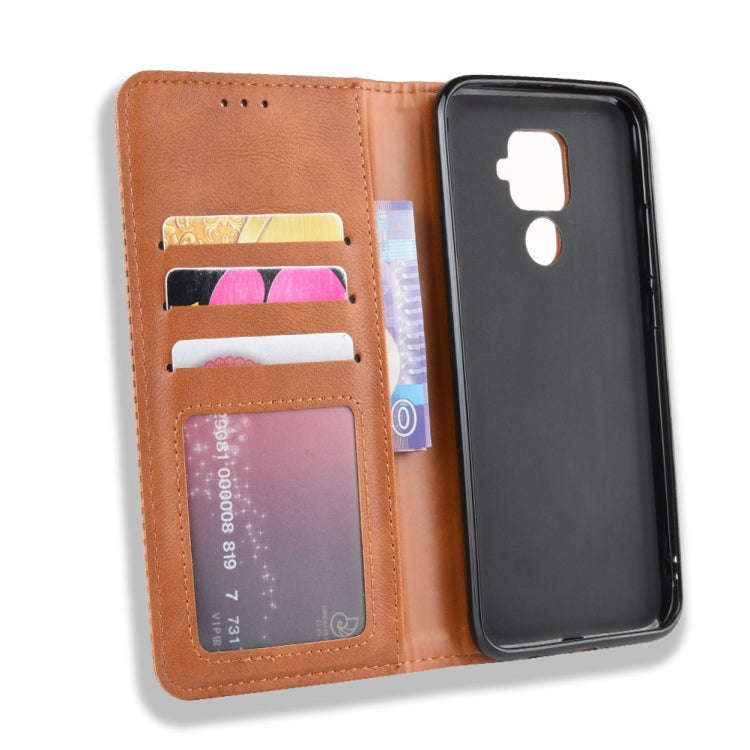 Magnetic Buckle Retro Crazy Horse Texture Horizontal Flip Leather Case for Huawei Nova 5i Pro / M...