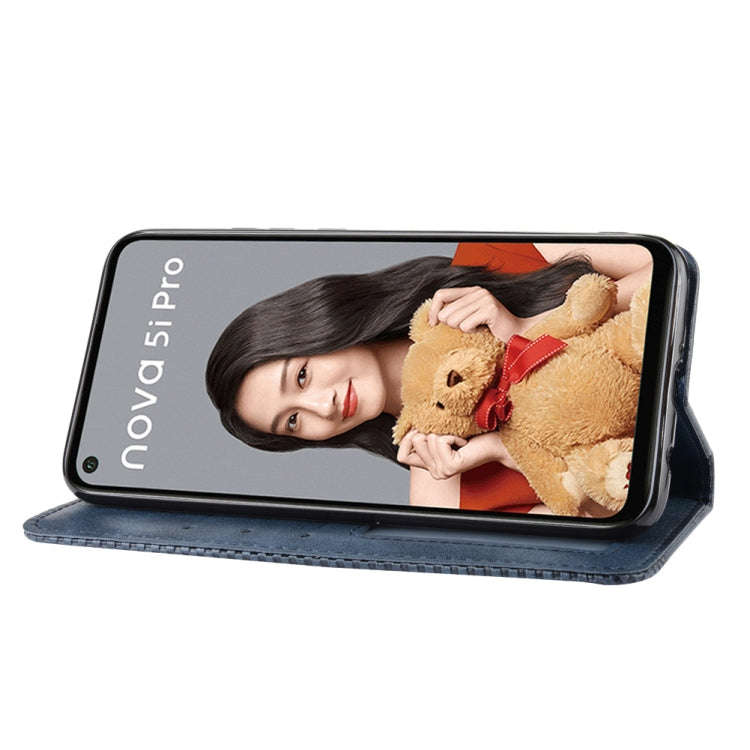 Magnetic Buckle Retro Crazy Horse Texture Horizontal Flip Leather Case for Huawei Nova 5i Pro / M...