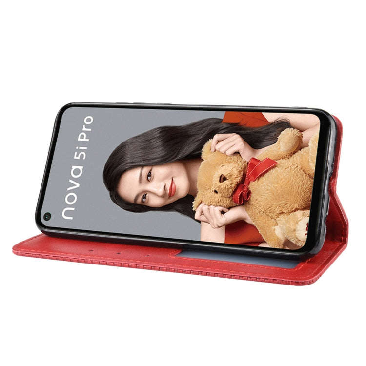 Magnetic Buckle Retro Crazy Horse Texture Horizontal Flip Leather Case for Huawei Nova 5i Pro / M...