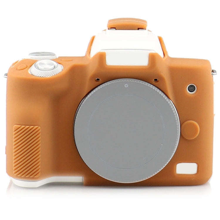 Richwell  Silicone Armor Skin Case Body Cover Protector for Canon EOS M50 Body Digital Camera(Brown)