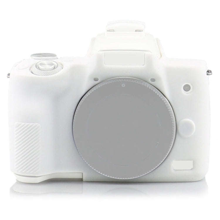 Richwell  Silicone Armor Skin Case Body Cover Protector for Canon EOS M50 Body Digital Camera(White)
