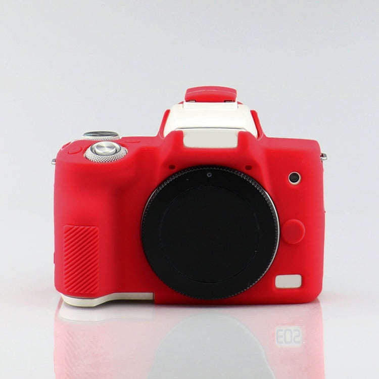Richwell  Silicone Armor Skin Case Body Cover Protector for Canon EOS M50 Body Digital Camera(Red)