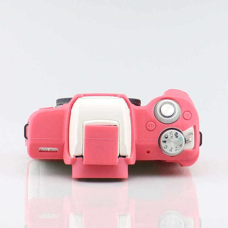 Richwell  Silicone Armor Skin Case Body Cover Protector for Canon EOS M50 Body Digital Camera(Red)