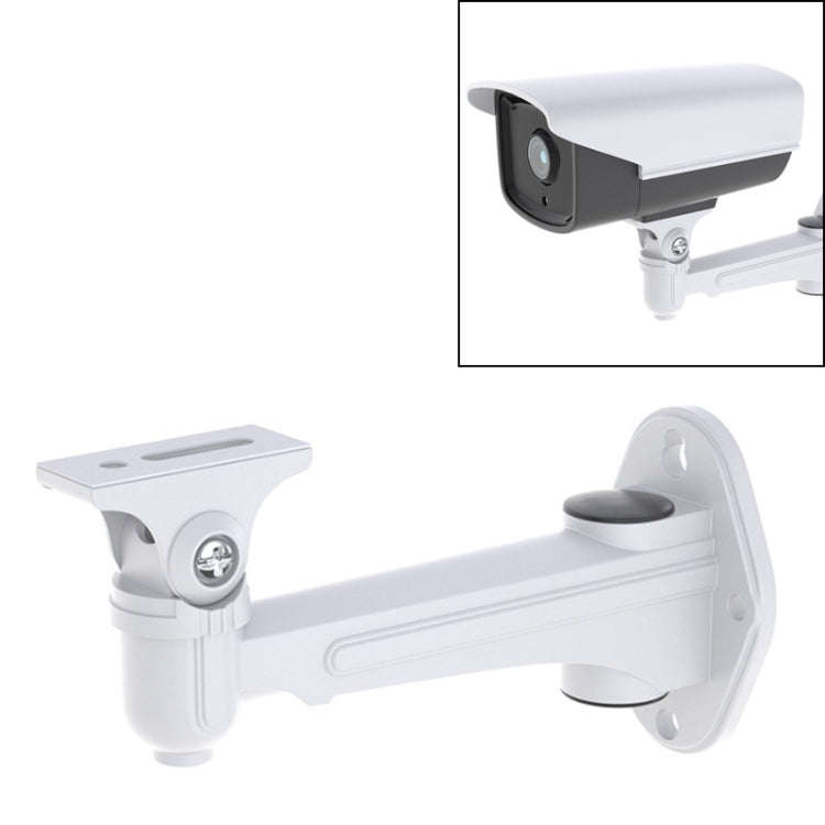 CCTV Wall Mount Stand Aluminum Metallic Silver Bracket Indoor Outdoor for Bullet Camera IP Camera...