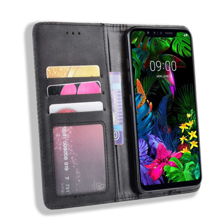Magnetic Buckle Retro Crazy Horse Texture Horizontal Flip Leather Case for LG G8S ThinQ, with Hol...