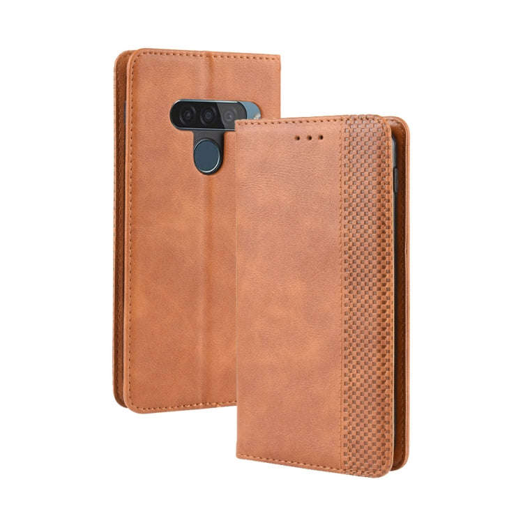 Magnetic Buckle Retro Crazy Horse Texture Horizontal Flip Leather Case for LG G8S ThinQ, with Hol...