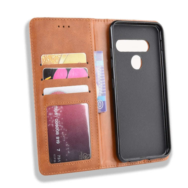 Magnetic Buckle Retro Crazy Horse Texture Horizontal Flip Leather Case for LG G8S ThinQ, with Hol...