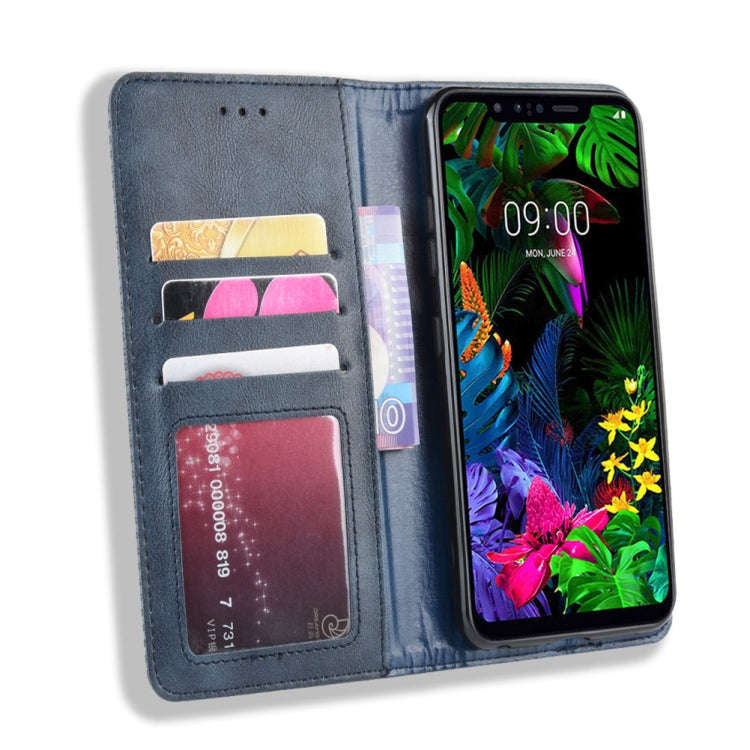 Magnetic Buckle Retro Crazy Horse Texture Horizontal Flip Leather Case for LG G8S ThinQ, with Hol...