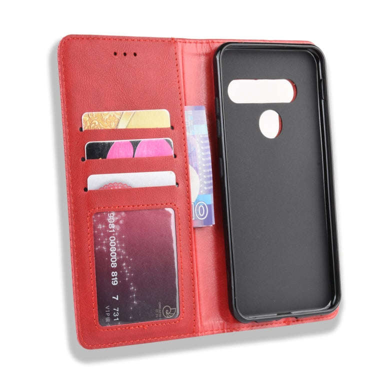 Magnetic Buckle Retro Crazy Horse Texture Horizontal Flip Leather Case for LG G8S ThinQ, with Hol...