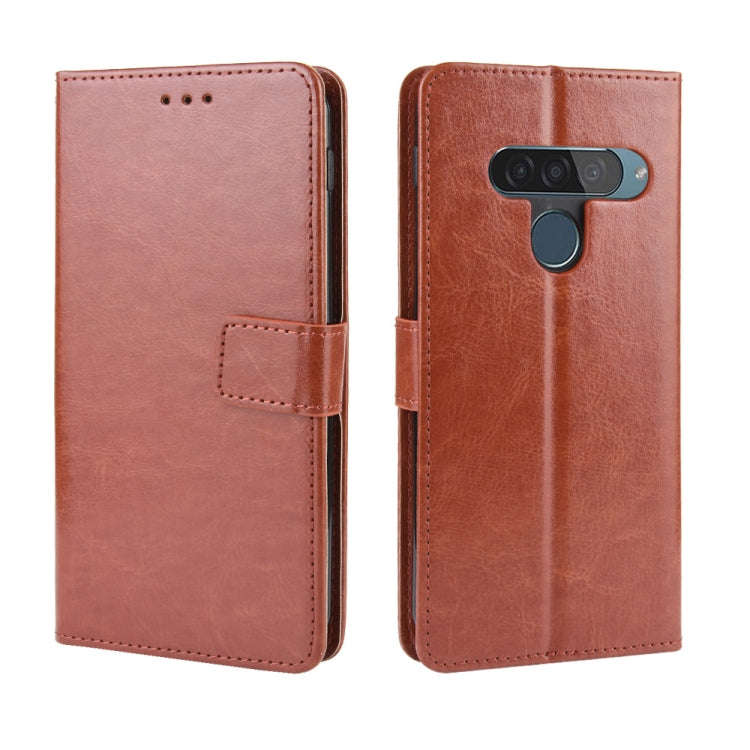 Retro Crazy Horse Texture Horizontal Flip Leather Case for LG G8S ThinQ , with Holder & Card Slot...